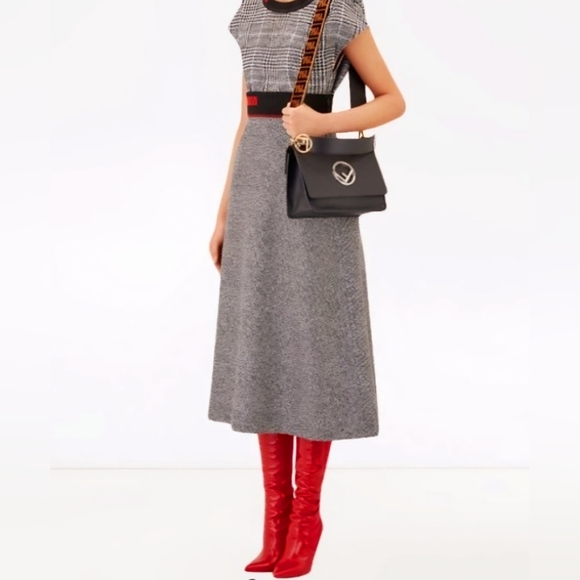 New Unused Fendi Zucca Velvet & Leather Shoulder Strap - Picture 7 of 7